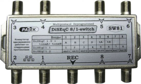 Valiente Preludio Campanilla Wiring diagrams DiSEqC switches, configuration (connection) DiSEqC